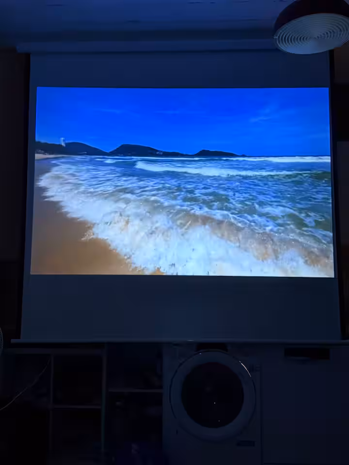 Projektionsleinwand im Wohnbereich